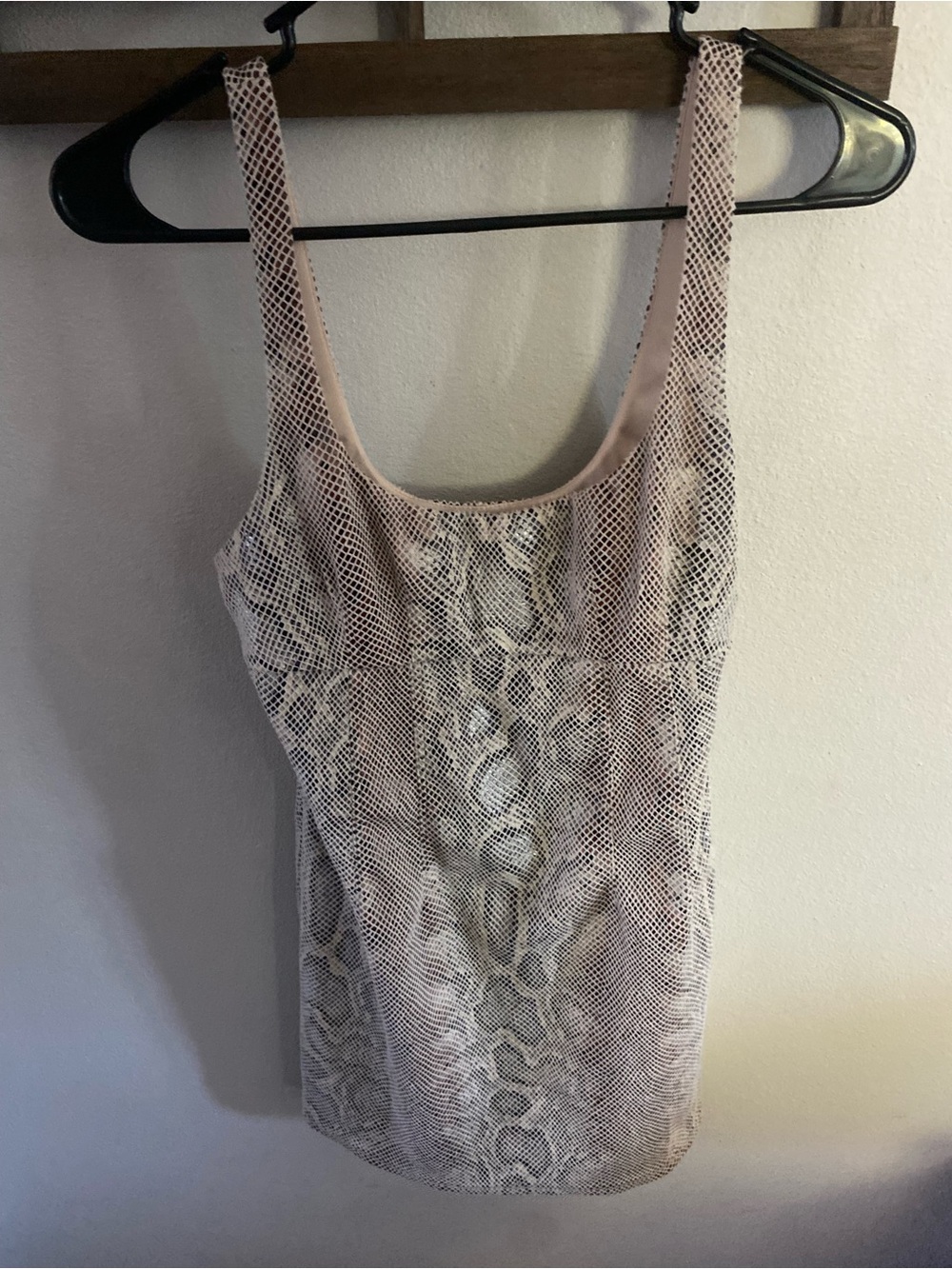 Urban Outfitters Beige Bodycon Mini Dress Top Neutral Blush Animal Print Size XS